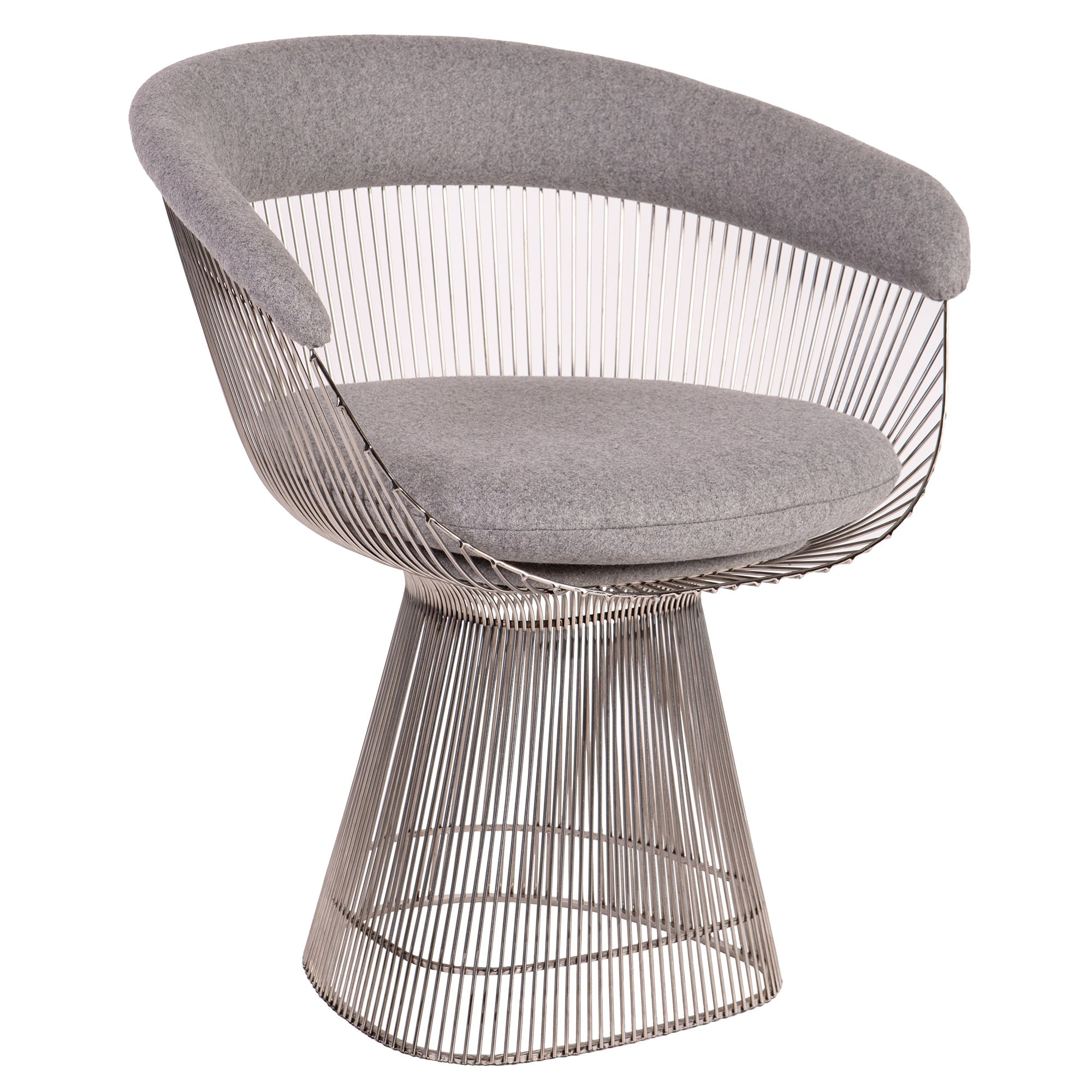 Warren Platner style, Cadeira de jantar cadeira de fio cromo Cashmere lightgrey