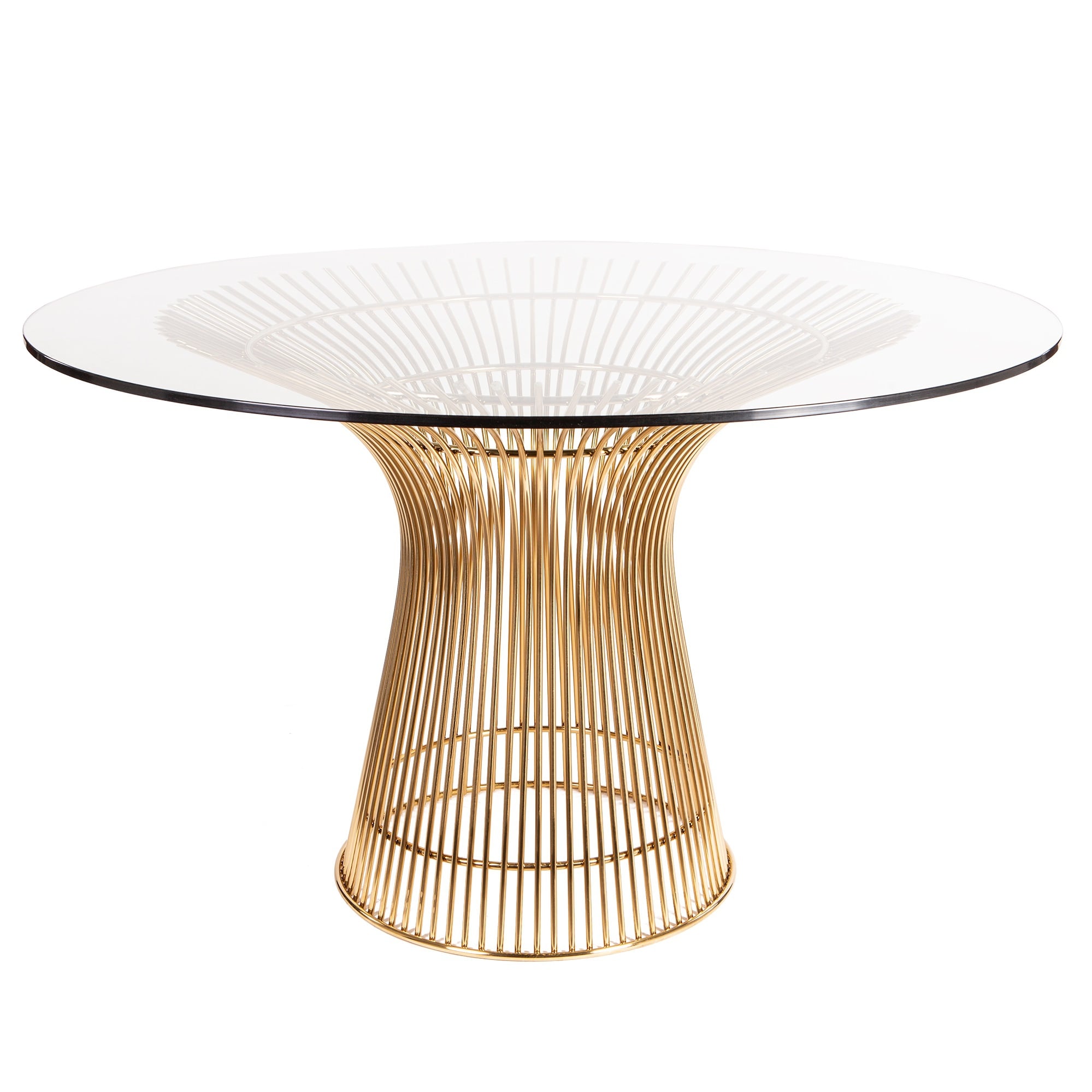 Warren Platner style, Mesa de jantar Wire mesa diameter 120cm gold