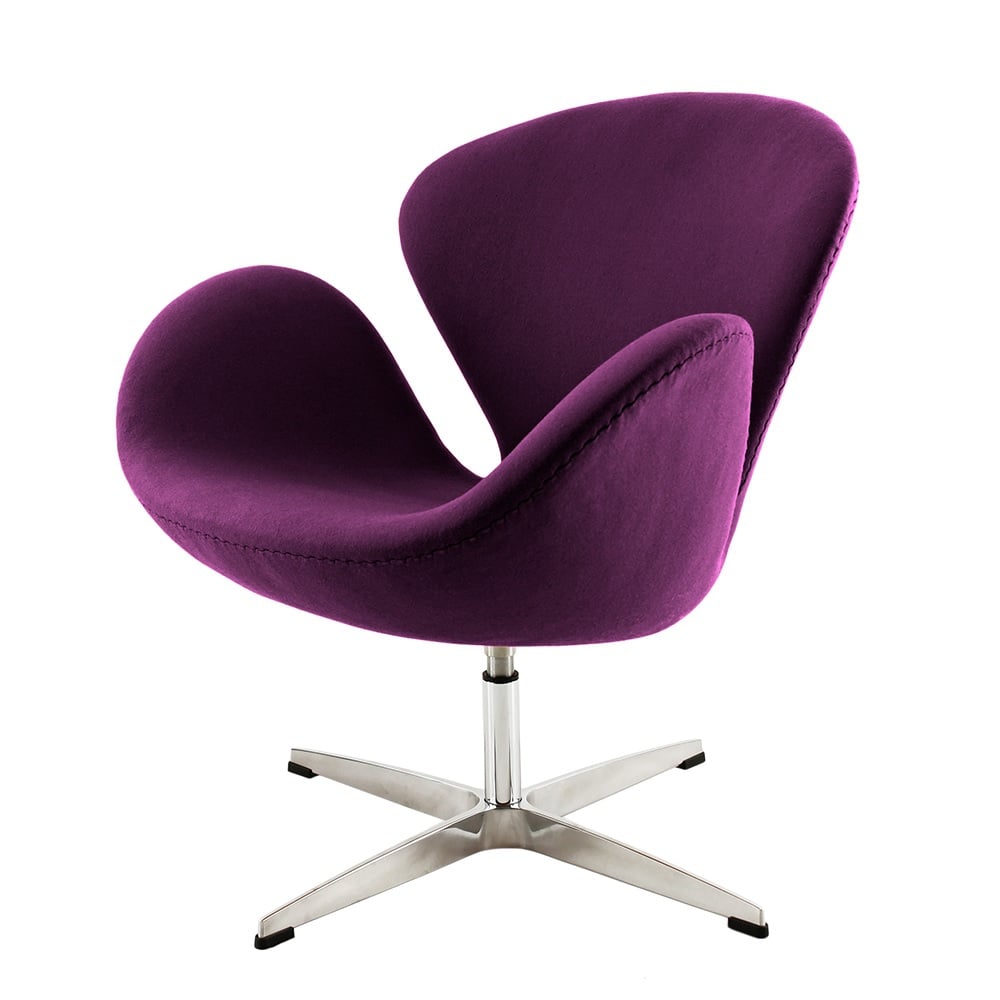 Arne Jacobsen style, Espreguiçadeira cisne violeta