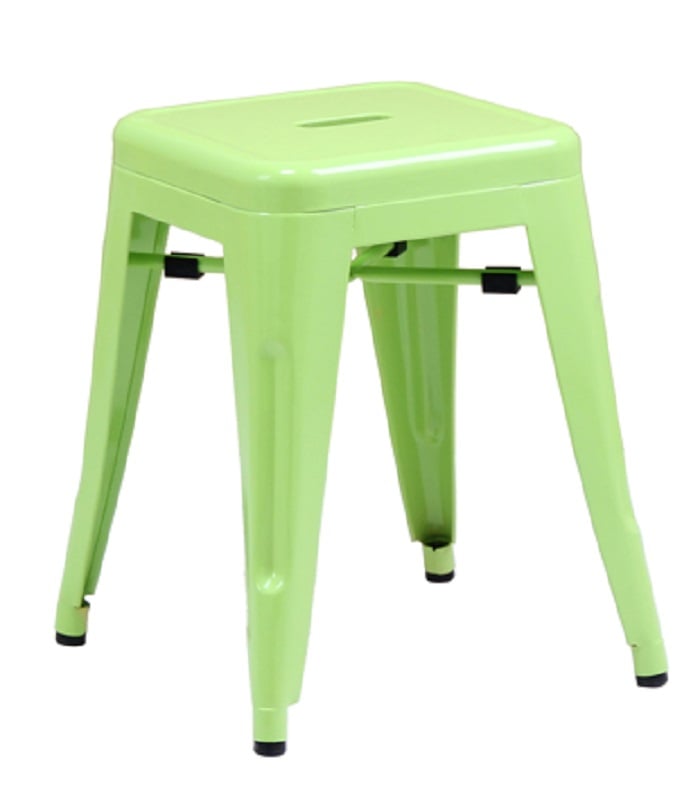 Xavier Pauchard style, Tamborete Tolix style Bar Stool 48cm luz verde mate
