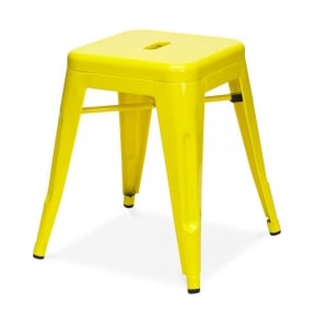 Xavier Pauchard style, Tamborete Tolix style Bar Stool 48cm amarelo brilhante