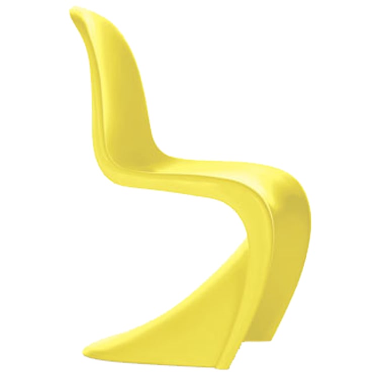 Verner Panton style, Cadeira de jantar cadeira Panton lustroso amarelo