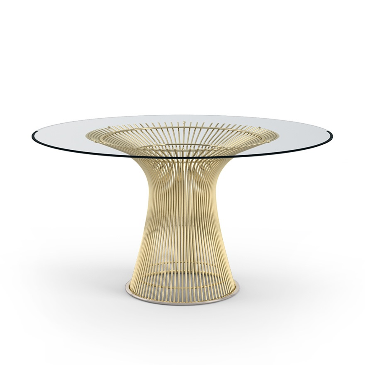 Warren Platner style, Mesa de jantar Wire mesa diameter 135cm gold