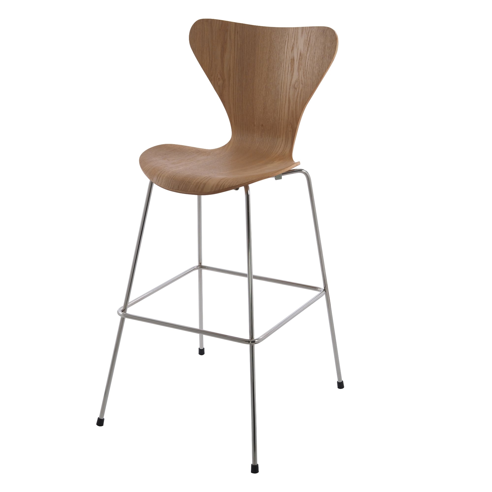 Arne Jacobsen style, Tamborete Butterfly series 76cm natural