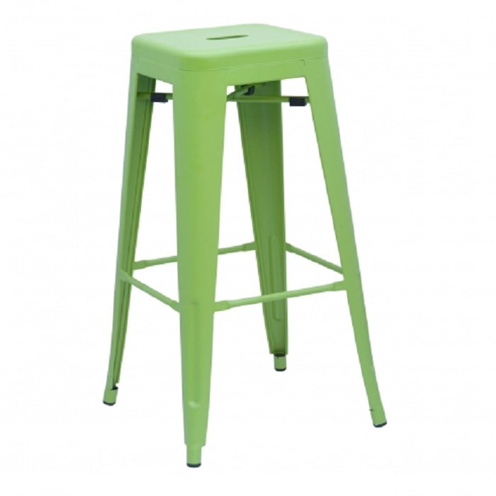 Xavier Pauchard style, Tamborete Tolix style Bar Stool 77 centímetros luz verde mate