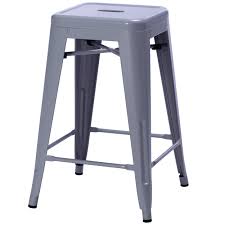 Xavier Pauchard style, Tamborete Tolix style Bar Stool 66cm cinza fosco