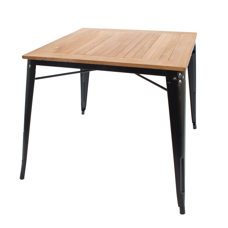 Xavier Pauchard style, Mesa de jantar Mesa ao ar livre estilo Tolix mesa de jantar preto