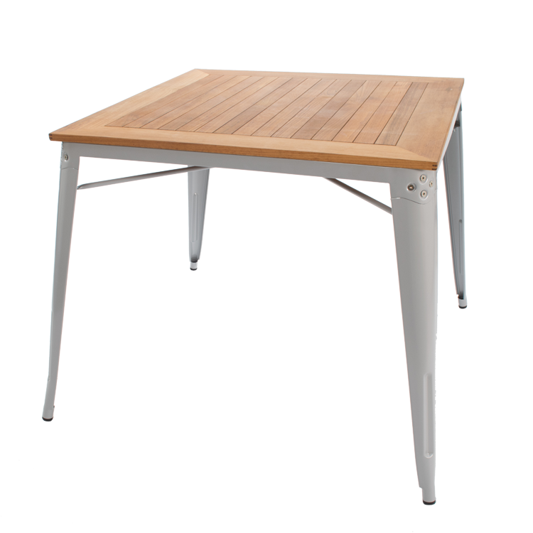 Xavier Pauchard style, Mesa de jantar Mesa ao ar livre estilo Tolix cinza