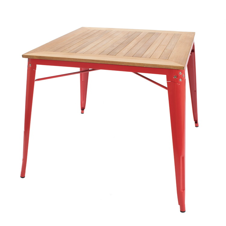 Xavier Pauchard style, Mesa de jantar Mesa ao ar livre estilo Tolix mesa de jantar vermelho