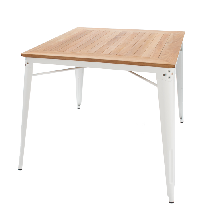 Xavier Pauchard style, Mesa de jantar Mesa ao ar livre estilo Tolix mesa de jantar branco
